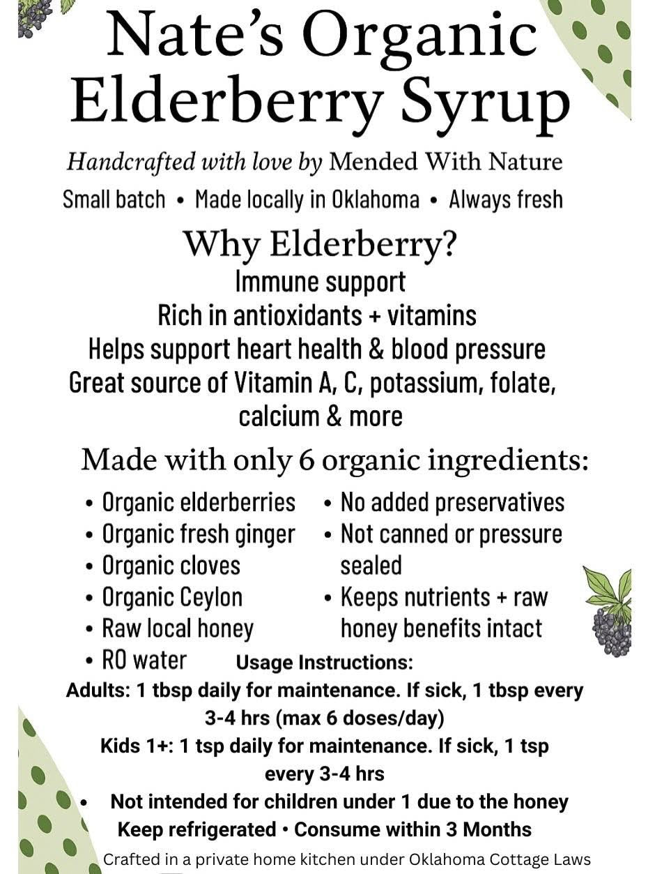 Organic Elderberry Syrup (Local Pickup Only)